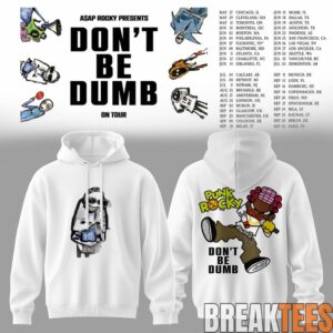 ASAP Rocky DON'T BE DUMB WORLD TOUR 2026 White Hoodie 1