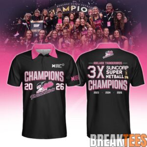 Adelaide Thunderbirds Champions Women’s 2026 Black Edition Polo For Fans