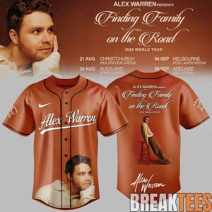 Alex Warren Finding Family on the Road AUS & NZ Tour 2026 Exclusive Baseball Jersey