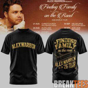 Alex Warren Finding Family on the Road AUS & NZ Tour 2026 Limited Shirt