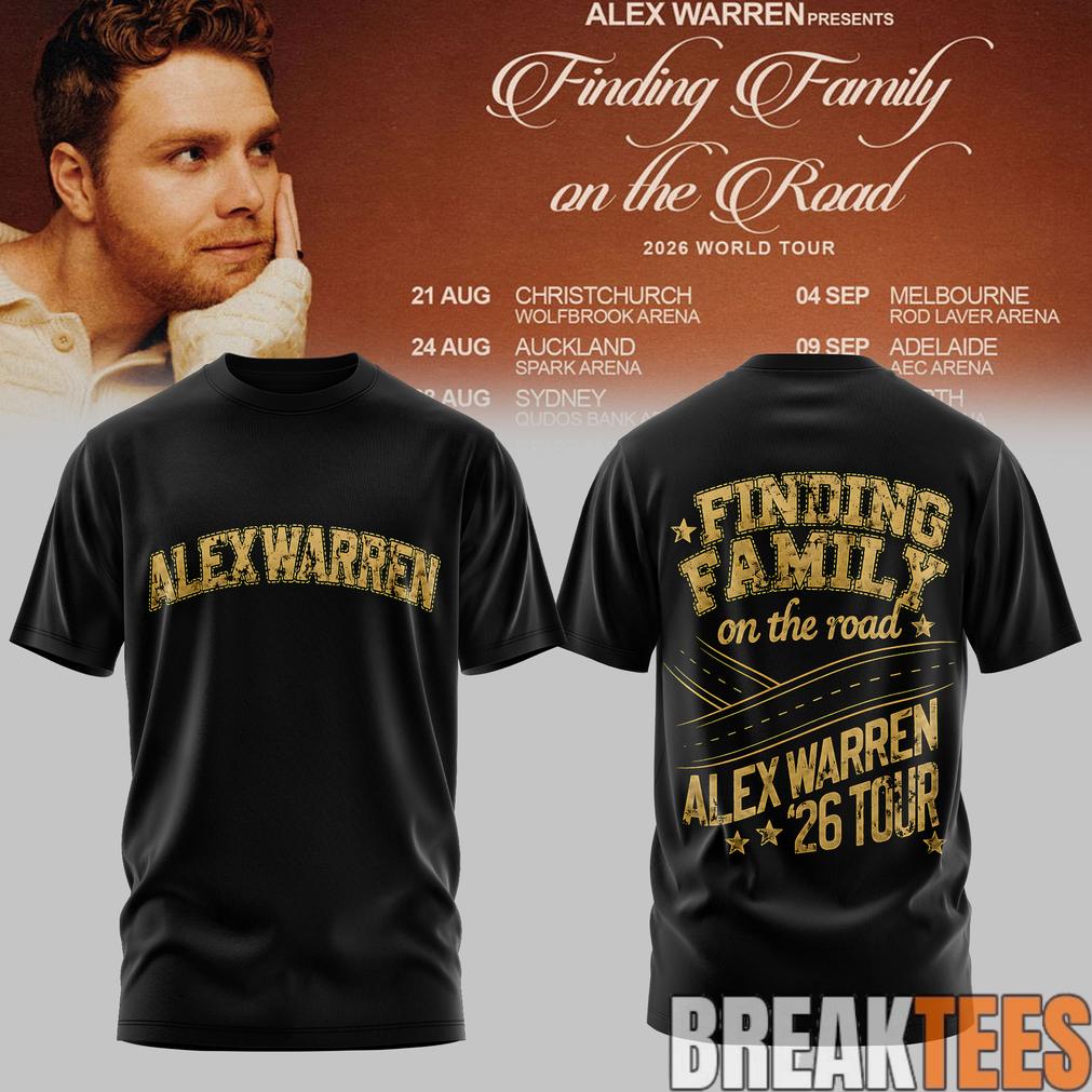 Alex Warren Finding Family on the Road AUS & NZ Tour 2026 Limited Shirt Alex Warren Finding Family on the Road AUS & NZ Tour 2026 Limited Shirt
