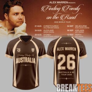 Alex Warren Finding Family on the Road AUS Tour 2026 Football Jersey