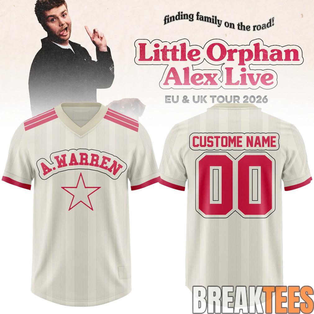Alex Warren Little Orphan Alex Live 2026 Custom Football Jersey Alex Warren Little Orphan Alex Live 2026 Custom Football Jersey