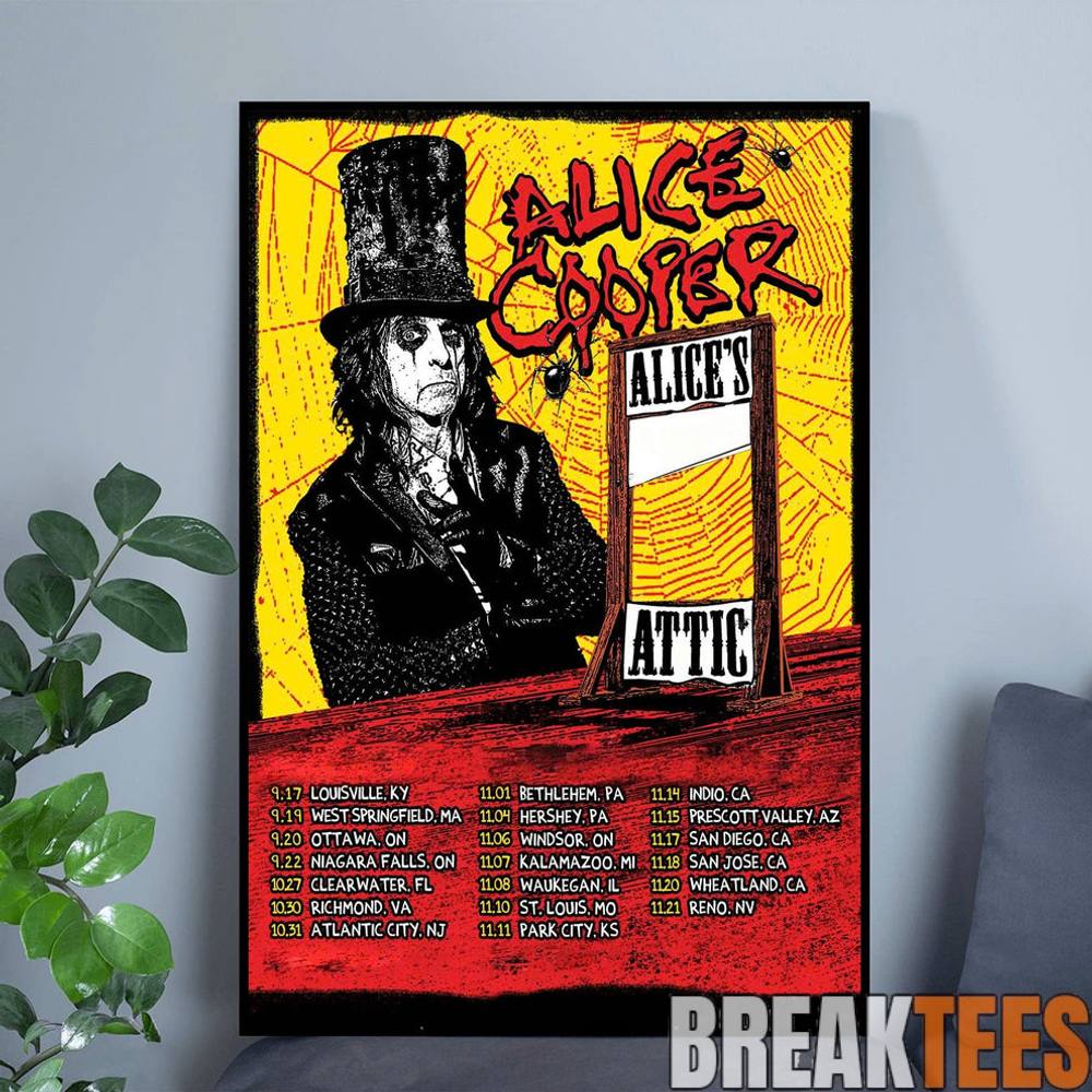 Alice Cooper “Alice’s Attic Tour” 2026 Canvas Poster Alice Cooper “Alice’s Attic Tour” 2026 Canvas Poster