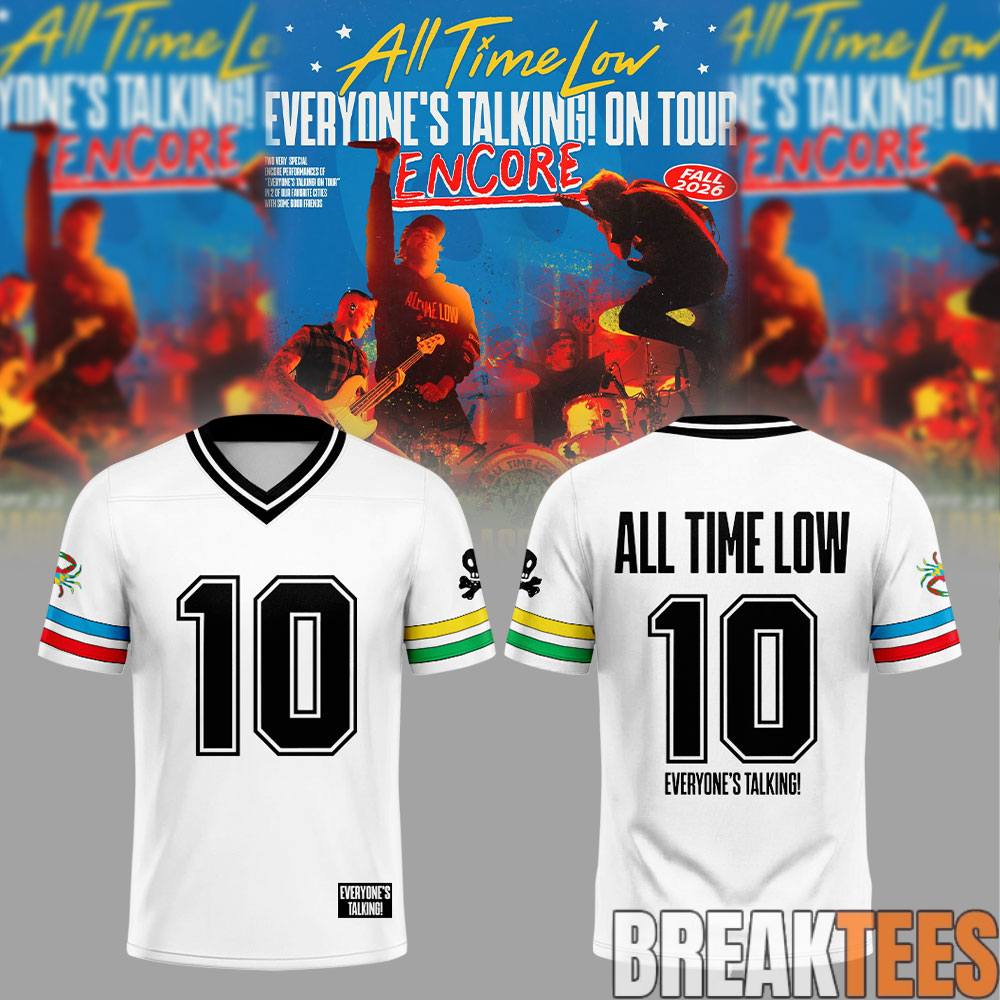 All Time Low Everyone’s Talking! On Tour. 2026 Football Jersey All Time Low Everyone’s Talking! On Tour. 2026 Football Jersey