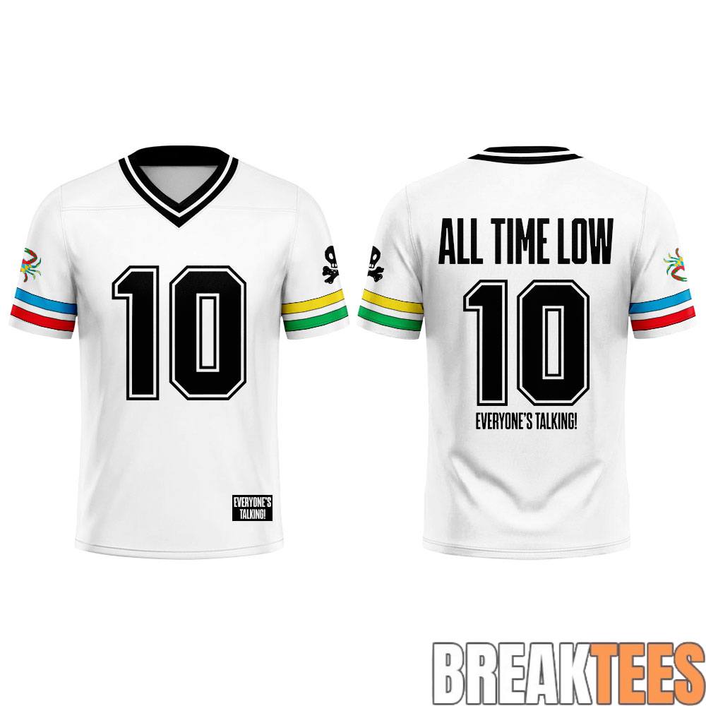 All Time Low Everyone’s Talking! On Tour. 2026 Football Jersey All Time Low Everyone’s Talking! On Tour. 2026 Football Jersey