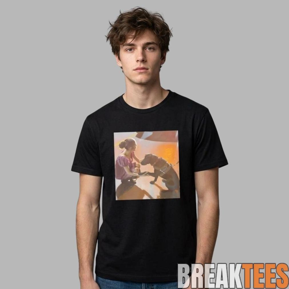 Ariana Grande Slipping Down With Dog T-Shirt Ariana Grande Slipping Down With Dog T-Shirt