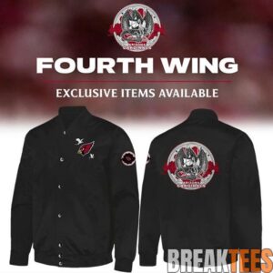 Arizona Cardinals x Fourth Wing Night 2026 Special Black Bomber Jacket