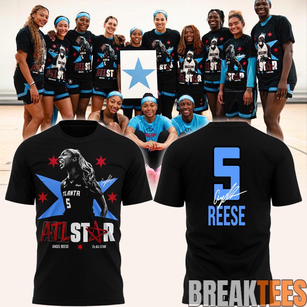 Atlanta Dream ANGEL REESE ATL STAR Black Shirt 2026 Atlanta Dream ANGEL REESE ATL STAR Black Shirt 2026