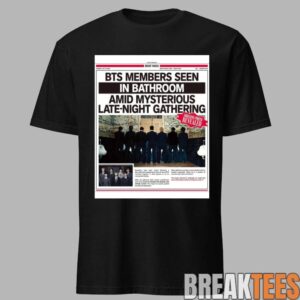 BTS Normal MV Teaser Newspaper Tabloid Bathroom T-Shirt
