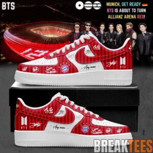 BTS WORLD TOUR ‘ARIRANG’ x FC Bayern München Special presents for a special team! Signature Custom AF1 Shoes