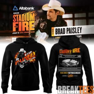 BYU Cougars x Brad Paisley Stadium of Fire Tour Black Hoodie