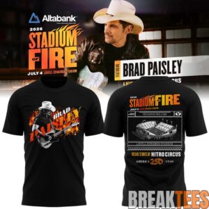 BYU Cougars x Brad Paisley Stadium of Fire Tour Black Shirt