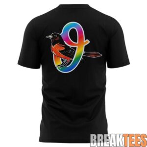 Baltimore Orioles Pride Night 'All One All Love' Rainbow Black Shirt 2