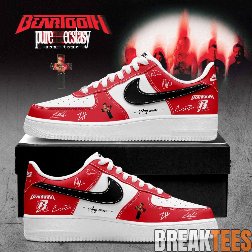 Beartooth Pure Ecstasy World Tour 2026 Signature Custom AF1 Shoes Beartooth Pure Ecstasy World Tour 2026 Signature Custom AF1 Shoes