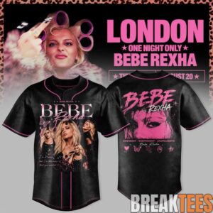 Bebe Rexha Limited London Baseball Jersey 1 Bebe Rexha Limited London Baseball Jersey 1