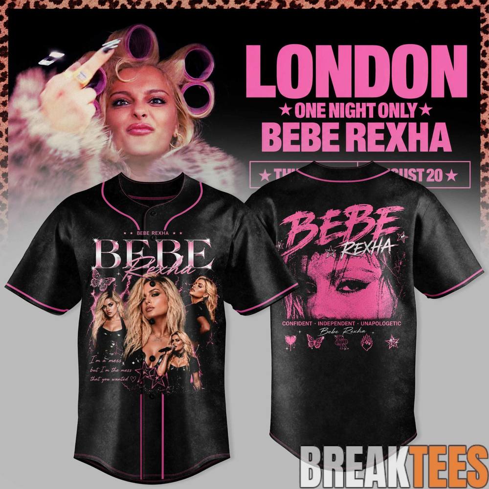 Bebe Rexha Limited London Baseball Jersey Bebe Rexha Limited London Baseball Jersey