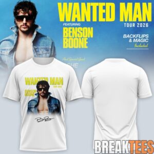 Benson Boone Wanted Man signed 2D Shirt 2