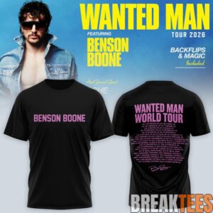Benson Boone Wanted Man signed 3D Shirt 3