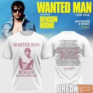 Benson Boone Wanted Man signed 3D Shirt 4