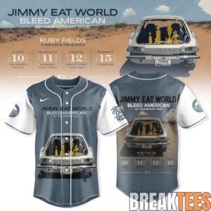 Bleed American 25th Anniversary Tour 3D Baseball Jersey 1 Bleed American 25th Anniversary Tour 3D Baseball Jersey 1