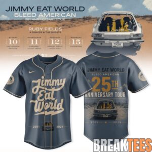 Bleed American 25th Anniversary Tour 3D Baseball Jersey 2 Bleed American 25th Anniversary Tour 3D Baseball Jersey 2