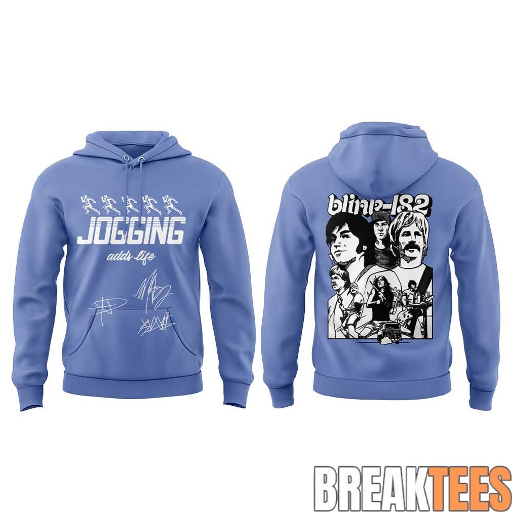 Blink-182 Boomer Spaulding and Travis Blue Edition Hoodie Blink-182 Boomer Spaulding and Travis Blue Edition Hoodie