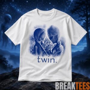 Blue Twin Alien Graphic Shirt 2026