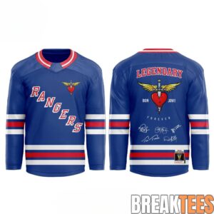 Bon Jovi x New York Rangers Forever Tour Madison Square Garden 2026 Signature Hockey Jersey 1