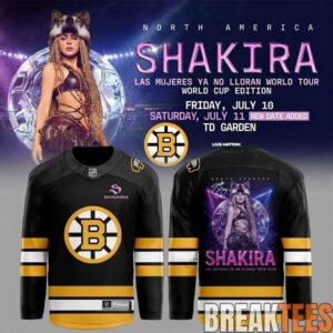 Boston Bruins x Shakira Las Mujeres Ya No Lloran World Tour 2026 Hockey Jersey