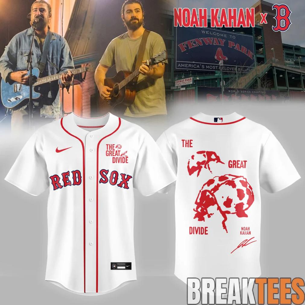 Boston Red Sox x Noah Kahan – The Great Divide Tour 2026 Baseball Jersey Boston Red Sox x Noah Kahan – The Great Divide Tour 2026 Baseball Jersey