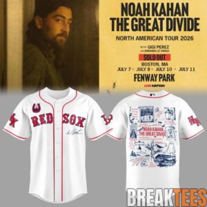 Boston Red Sox x Noah Kahan - The Great Divide Tour 2026 Baseball Jersey 2 Boston Red Sox x Noah Kahan - The Great Divide Tour 2026 Baseball Jersey 2