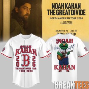 Boston Red Sox x Noah Kahan - The Great Divide Tour 2026 Baseball Jersey 4 Boston Red Sox x Noah Kahan - The Great Divide Tour 2026 Baseball Jersey 4