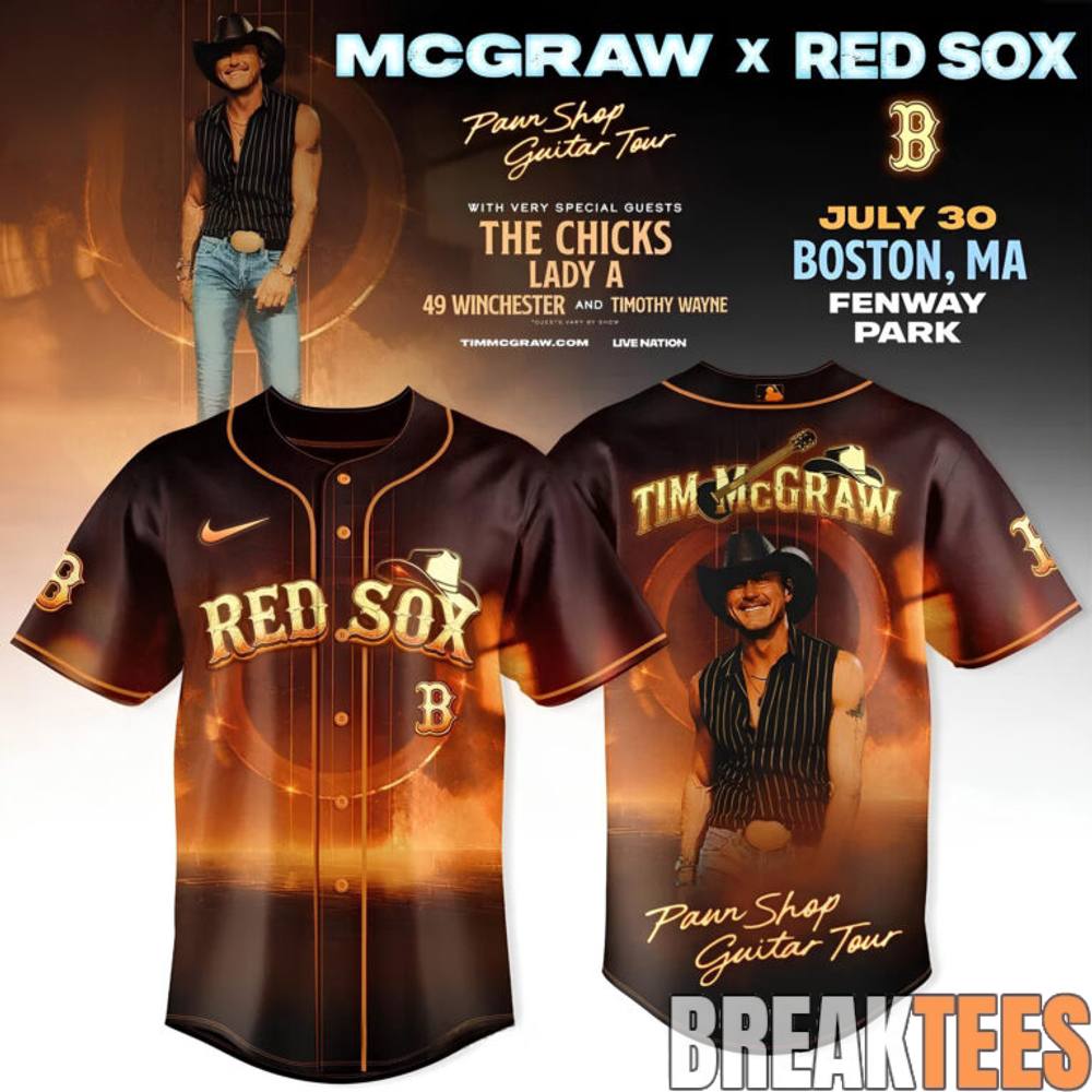 Boston Red Sox x Tim McGraw Concert Night Limited Jersey Boston Red Sox x Tim McGraw Concert Night Limited Jersey
