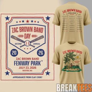 Boston Red Sox x Zac Brown Band Fenway Park Limited Edition Shirt