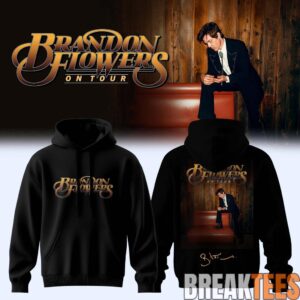 Brandon Flowers On Tour 2026 Signature Black Edition Hoodie 1