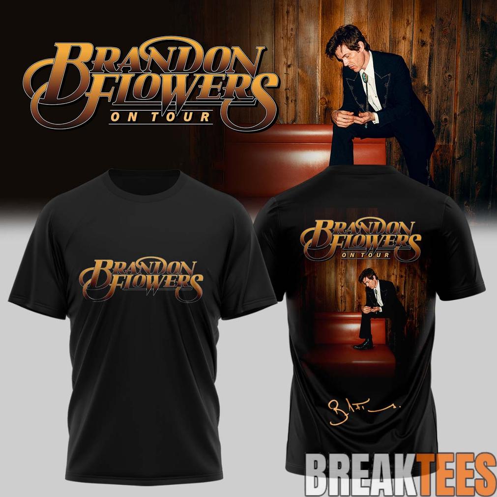 Brandon Flowers On Tour 2026 Signature Black Edition Tee Brandon Flowers On Tour 2026 Signature Black Edition Tee