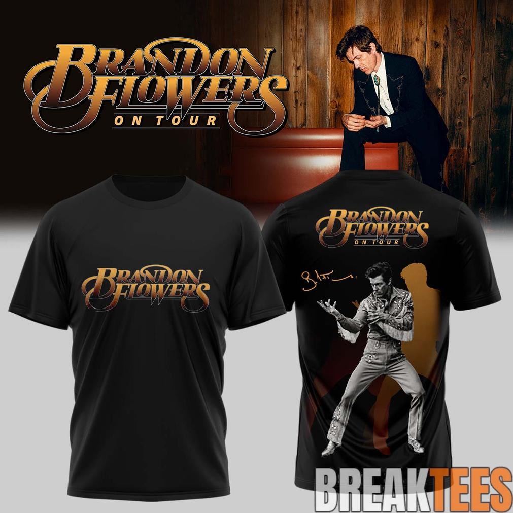 Brandon Flowers On Tour 2026 Signature Black Edition Tee Brandon Flowers On Tour 2026 Signature Black Edition Tee