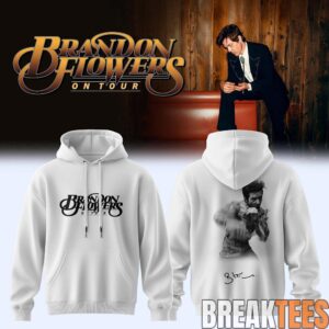 Brandon Flowers On Tour 2026 Signature White Edition Hoodie