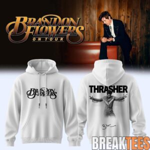 Brandon Flowers On Tour 2026 Signature White Edition Hoodie 1 Brandon Flowers On Tour 2026 Signature White Edition Hoodie 1