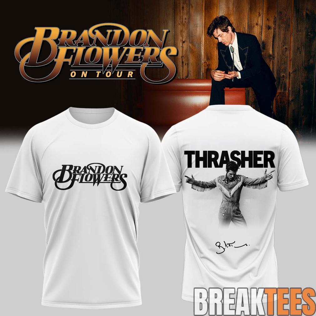 Brandon Flowers On Tour 2026 Signature White Edition Tee Brandon Flowers On Tour 2026 Signature White Edition Tee