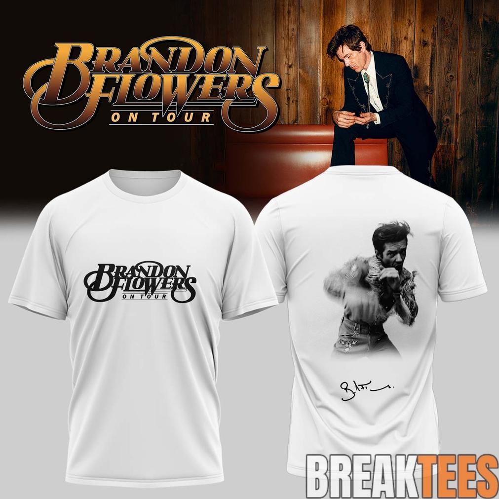 Brandon Flowers On Tour 2026 Signature White Edition Tee Brandon Flowers On Tour 2026 Signature White Edition Tee