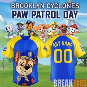 Brooklyn Cyclones 2026 Paw Patrol Day Limited Edition Baseball Jersey