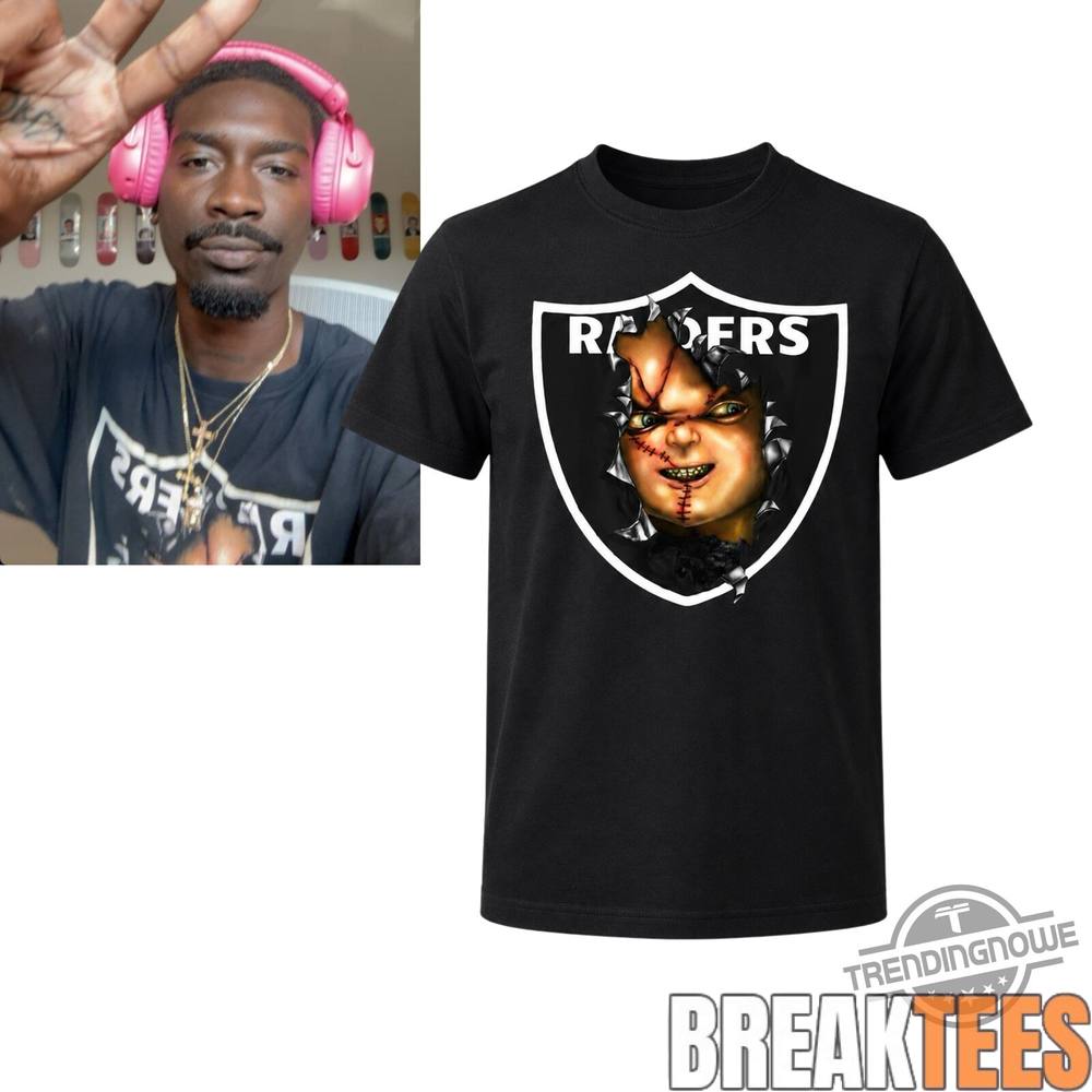 BruceDropEmOff 2000s Vintage Raiders Chucky Doll 2D Shirt BruceDropEmOff 2000s Vintage Raiders Chucky Doll 2D Shirt