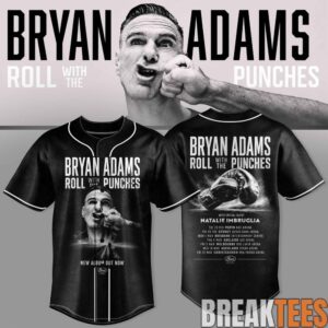 Bryan Adams Roll With The Punches Tour 2026 Baseball Jersey