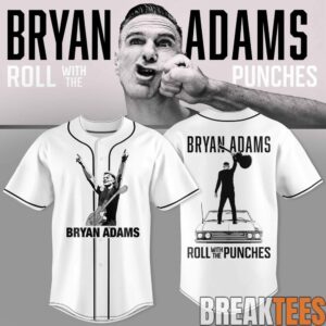 Bryan Adams Roll With The Punches Tour 2026 Baseball Jersey 2