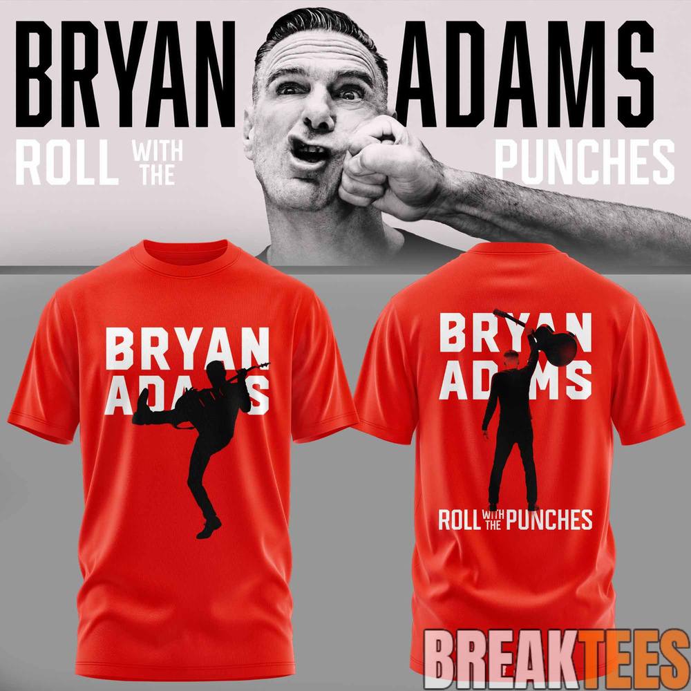 Bryan Adams Roll With The Punches Tour 2026 T-Shirt Bryan Adams Roll With The Punches Tour 2026 T-Shirt