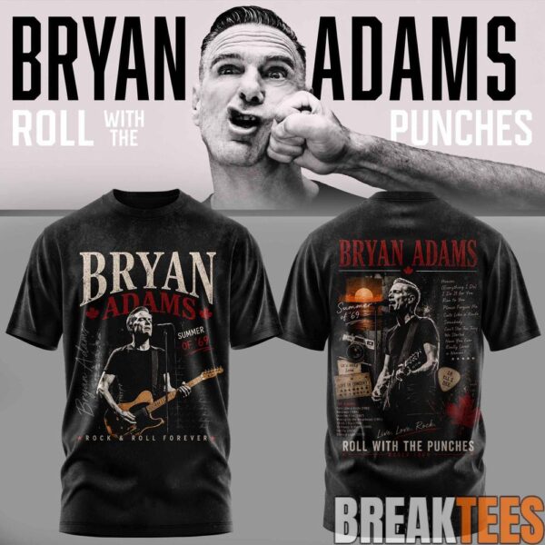 Bryan Adams Roll With The Punches Tour 2026 T-Shirt - Trending