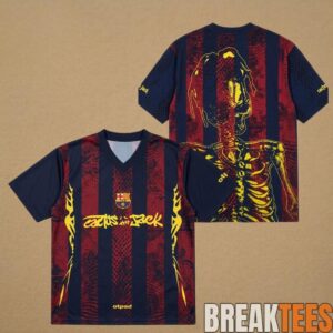 Cactus Jack FC Barcelona Skeleton Jersey Vintage Retro Jersey