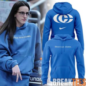 Caitlin Clark Shoot More Threes 2026 Blue Hoodie